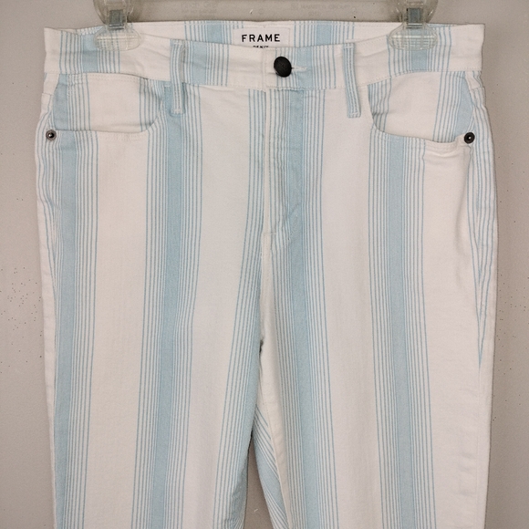 NWOT FRAME Denim Le High Cropped Skinny in Ombré Stripe Sz. 30 - Picture 5 of 15